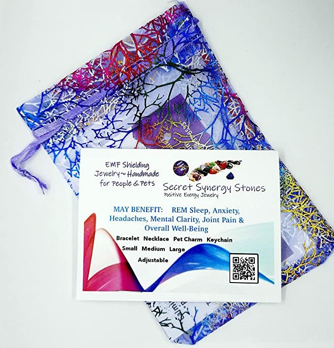 EMF 5G Shielding Orgone Heart Calming Necklace