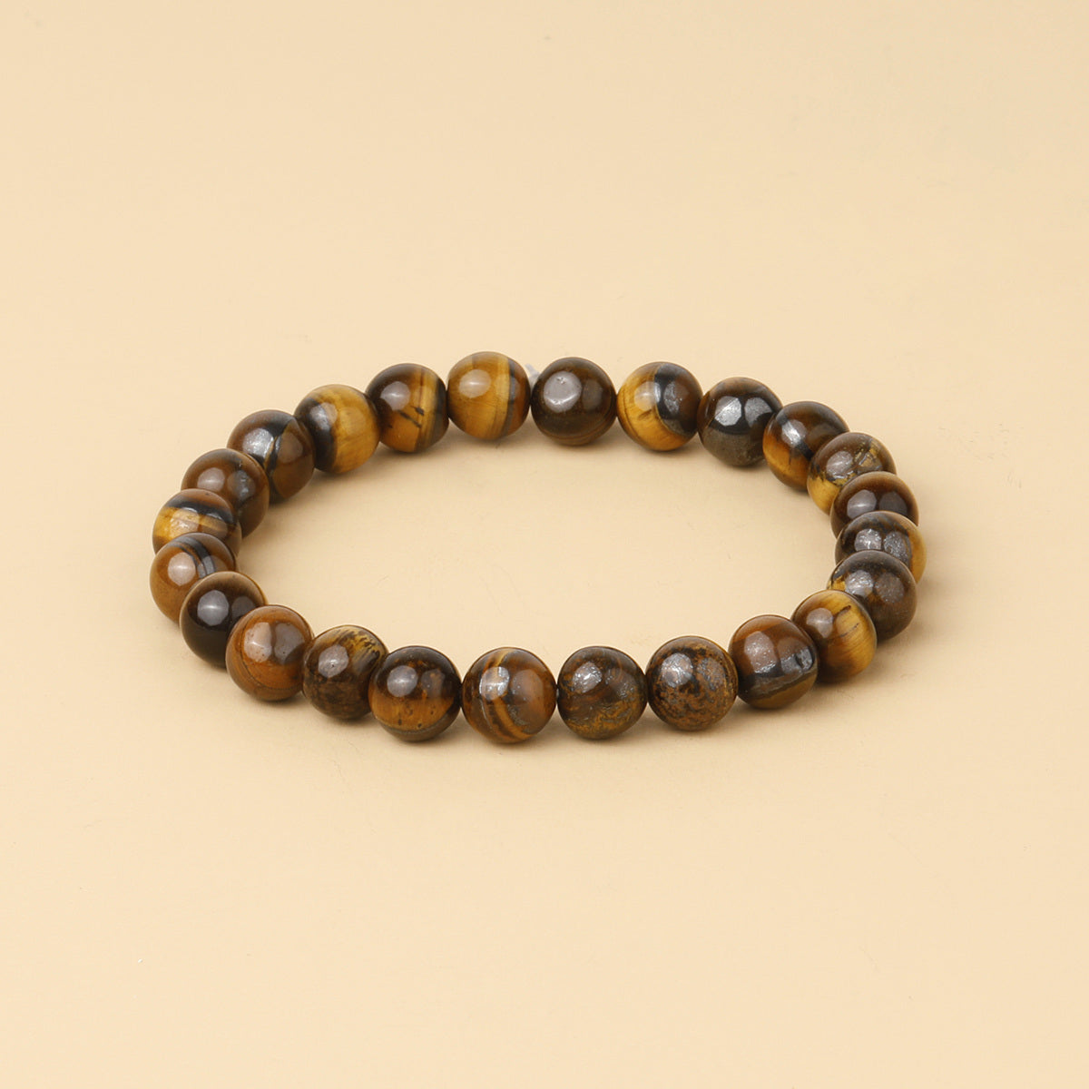 8mm Natural Gemstone Beaded Bracelet