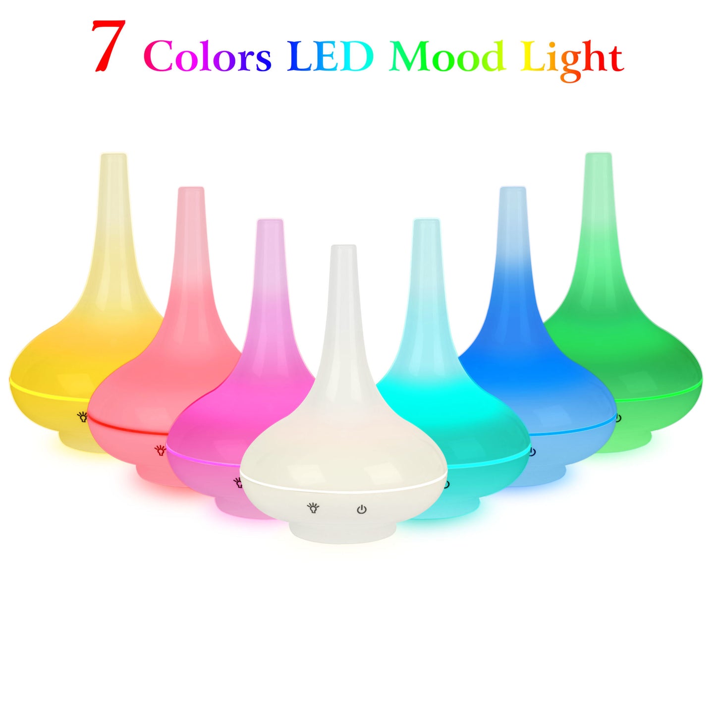 200ml Cool Mist Humidifier Essential Oil Diffuser w/7 Color LED Lights