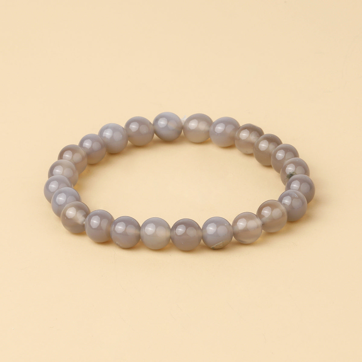 8mm Natural Gemstone Beaded Bracelet