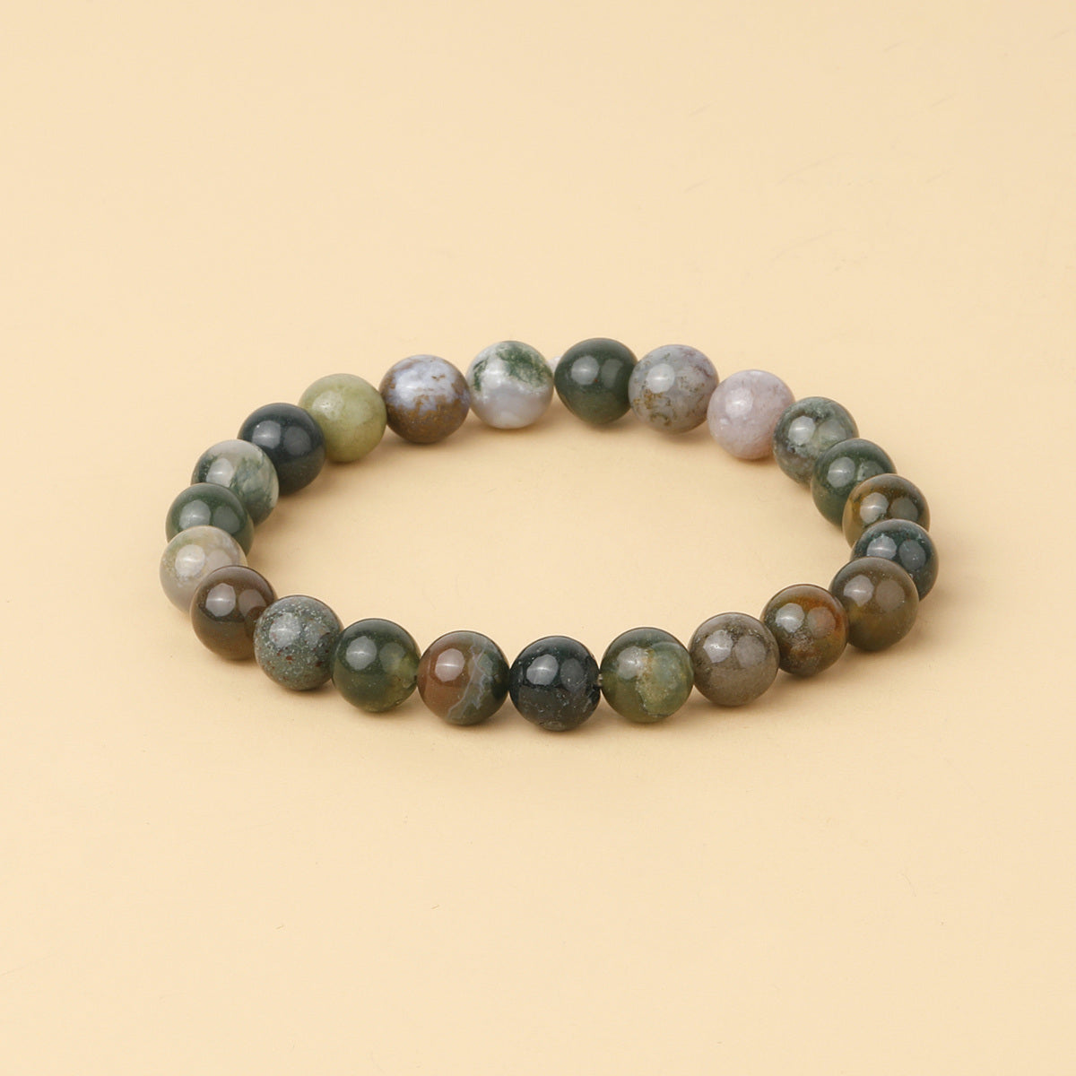 8mm Natural Gemstone Beaded Bracelet