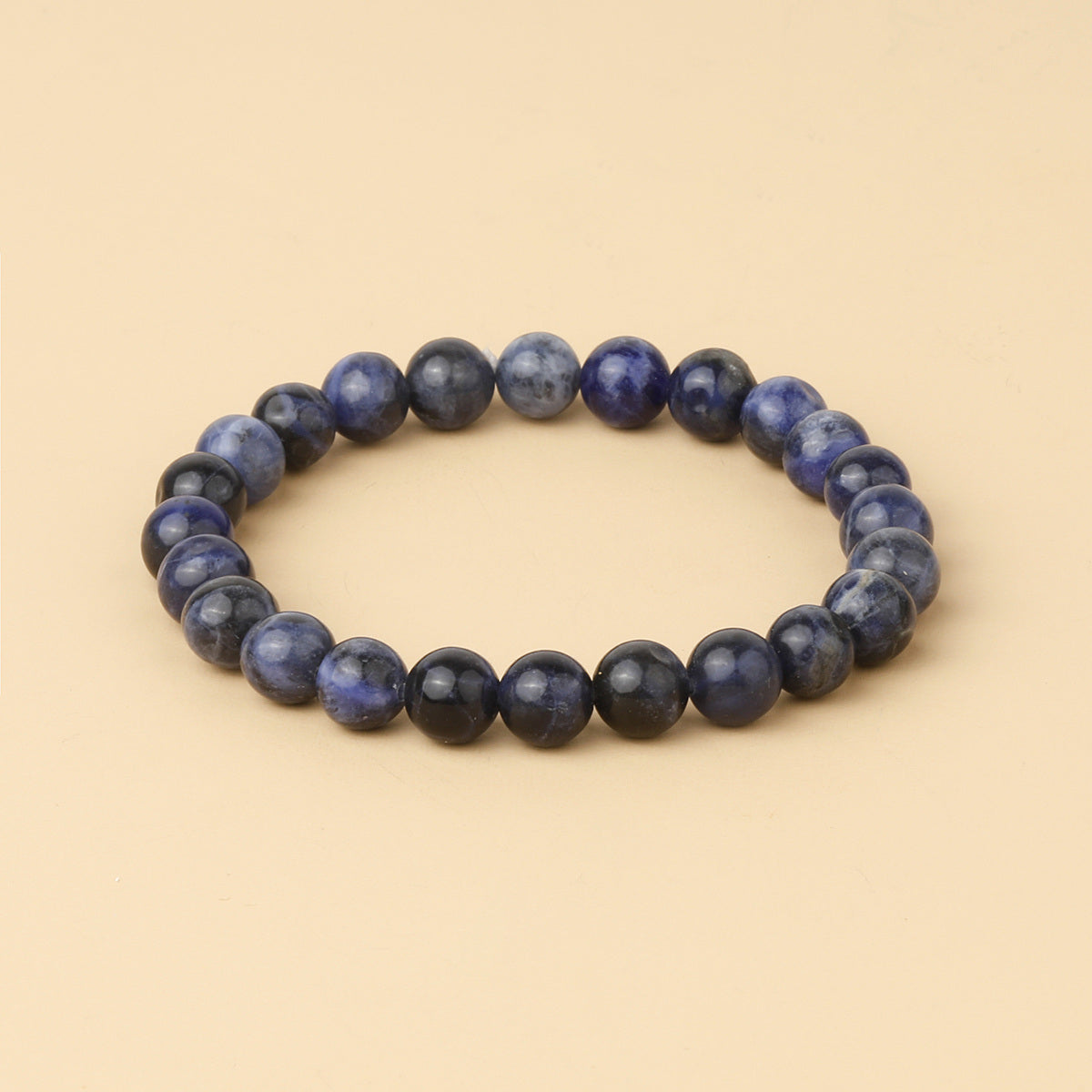 8mm Natural Gemstone Beaded Bracelet