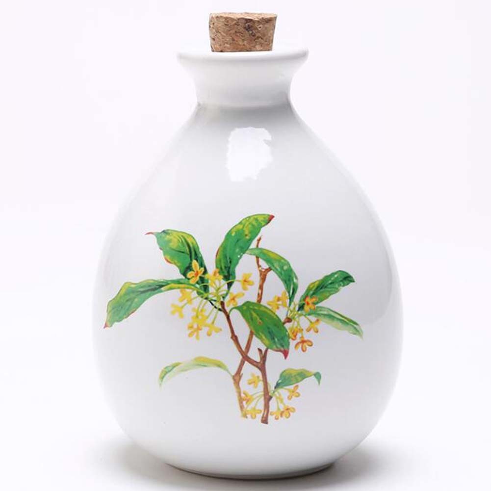 500ml White Ceramic Wine Jar