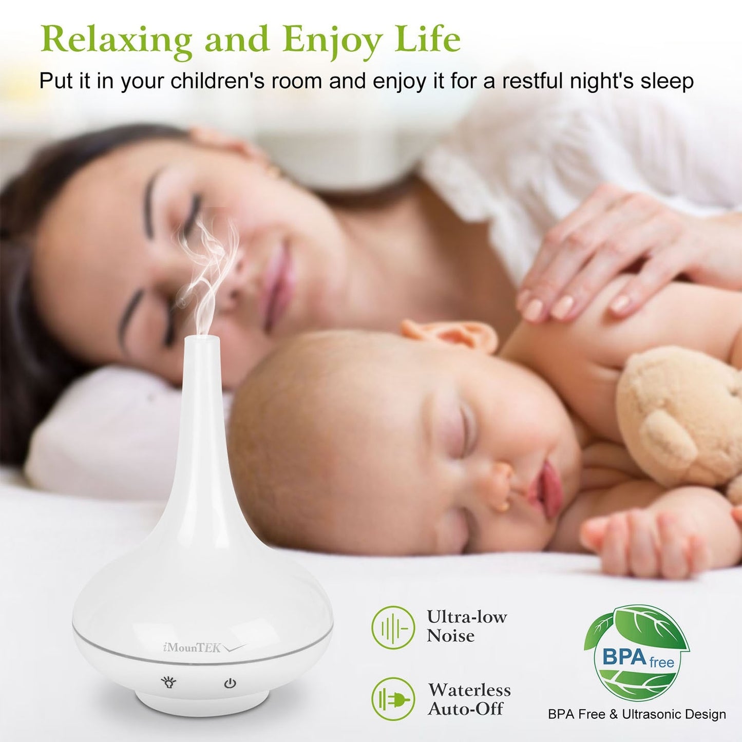 200ml Cool Mist Humidifier Essential Oil Diffuser w/7 Color LED Lights