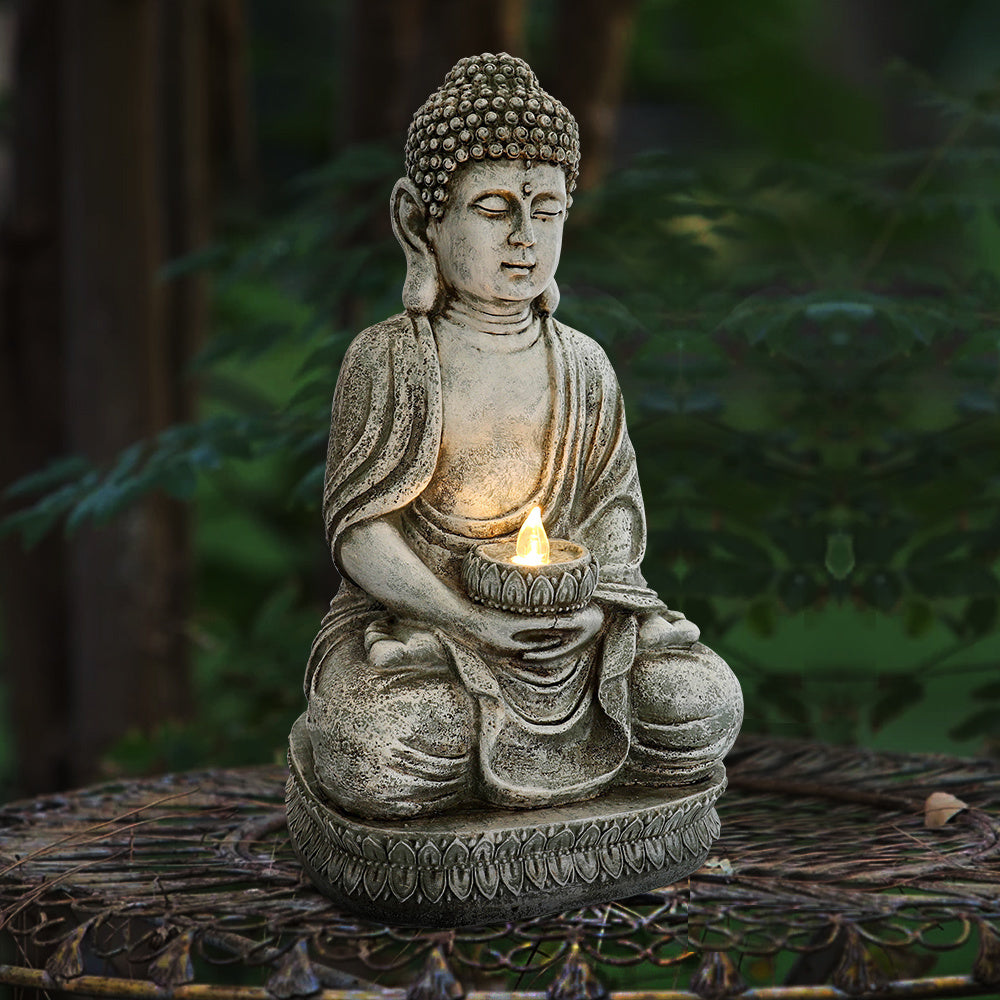 Meditating Sitting Buddha Solar Lights
