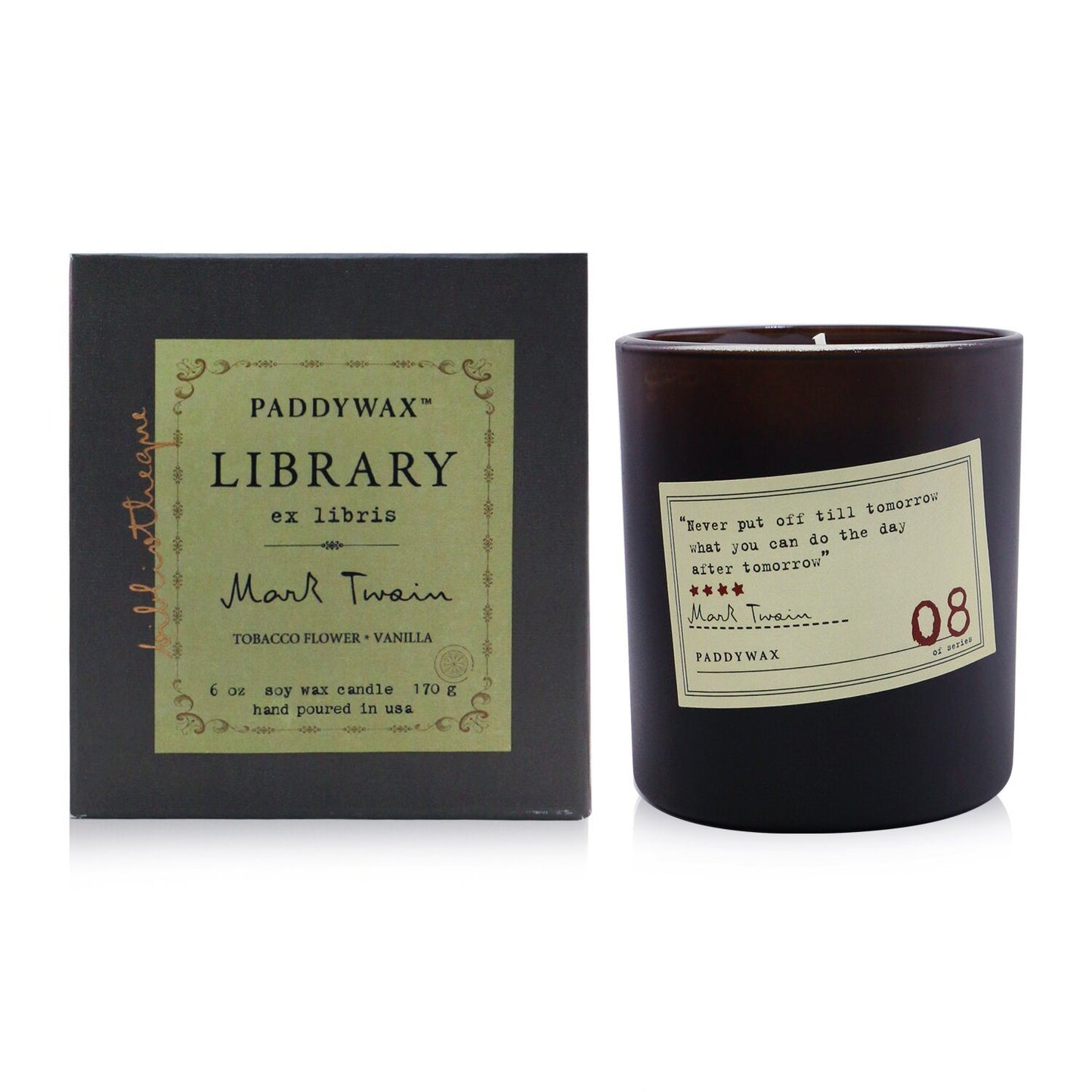 PADDYWAX - Library Candle - Mark Twain 170g/6oz
