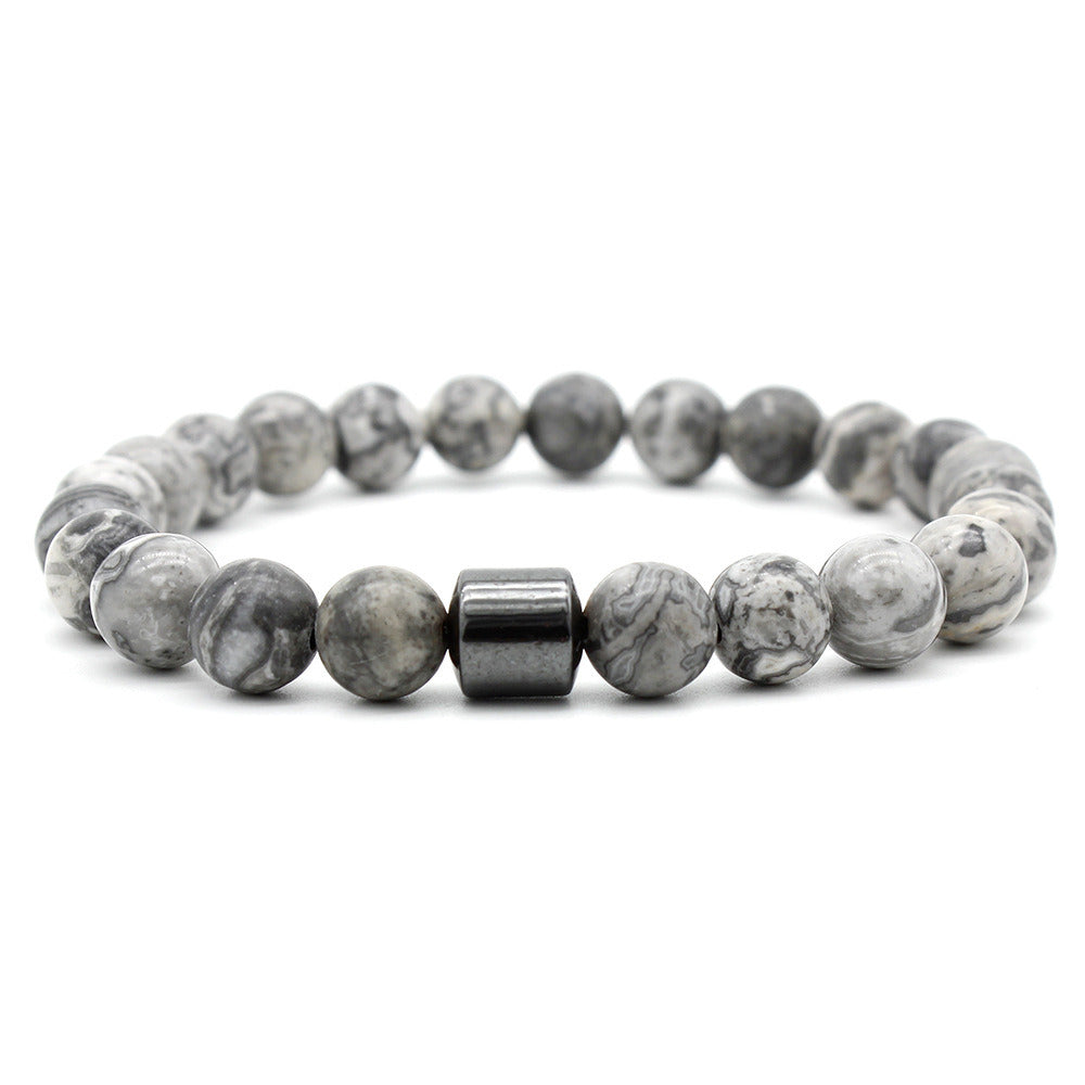 Healing Magnetic Tiger Eye Lava Natural Stone Bead Bracelet