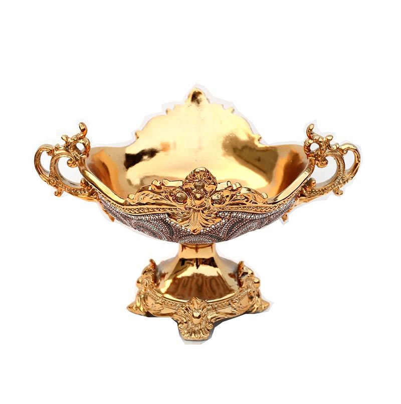 Ambrose Chrome Plated Crystal Embellished Ceramic Platter