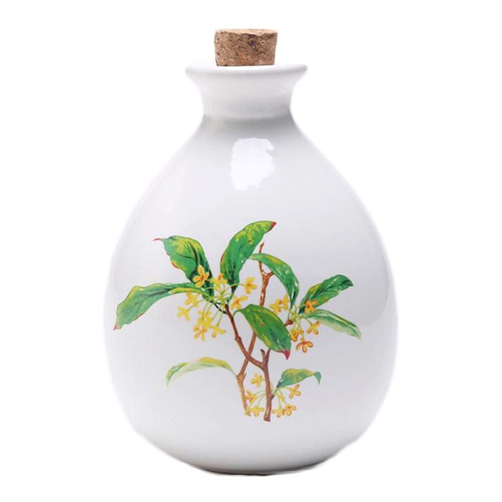 500ml White Ceramic Wine Jar