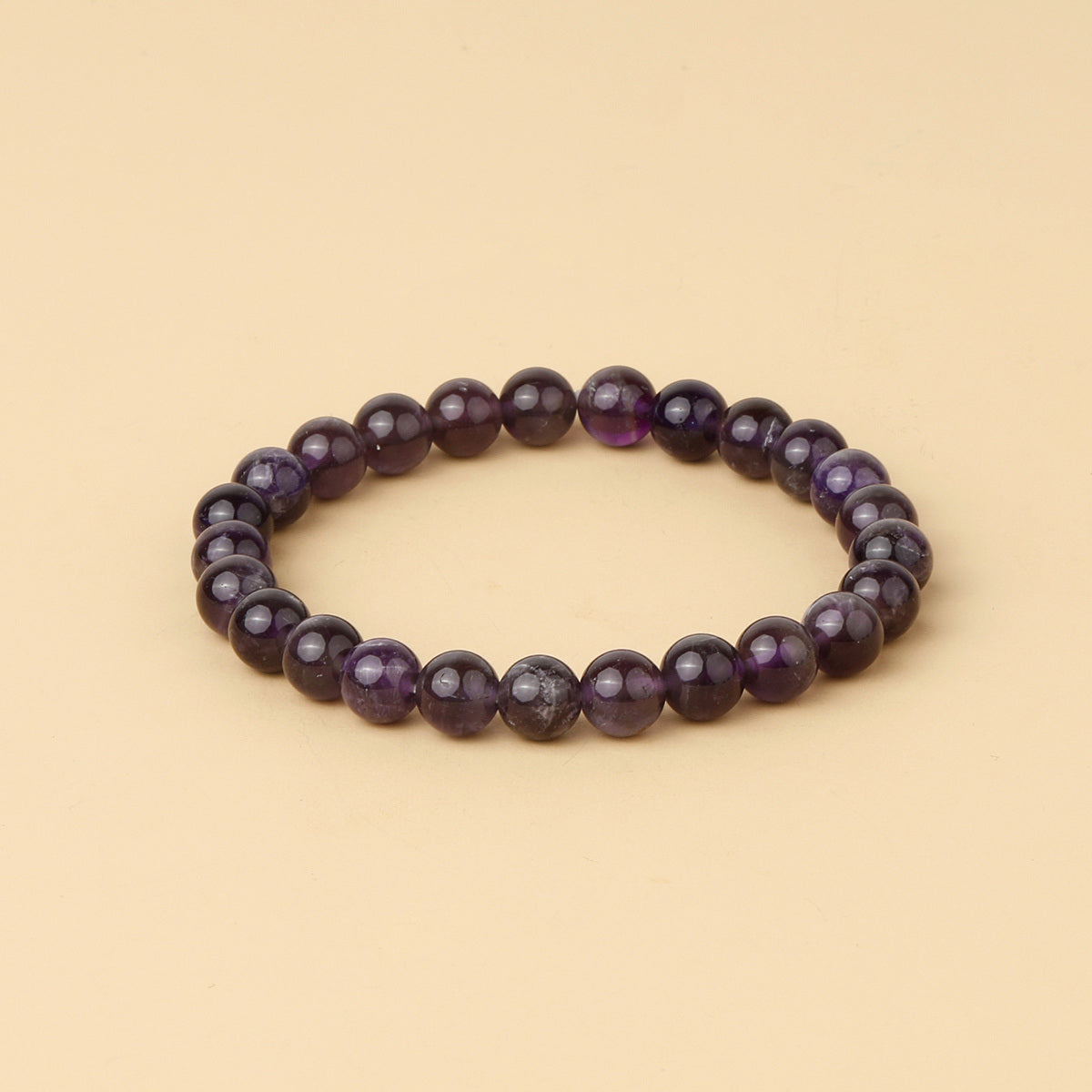 8mm Natural Gemstone Beaded Bracelet
