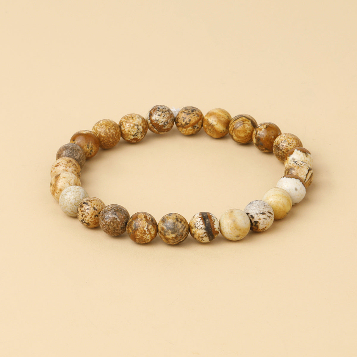 8mm Natural Gemstone Beaded Bracelet