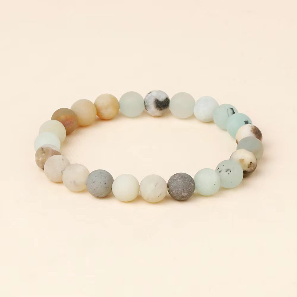 8mm Natural Gemstone Beaded Bracelet