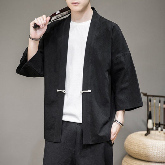 Summer Jacket Men Cardigan Kimono Coat