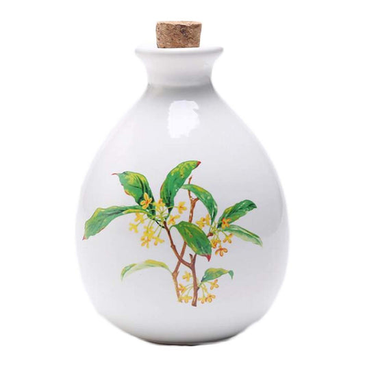 500ml White Ceramic Wine Jar